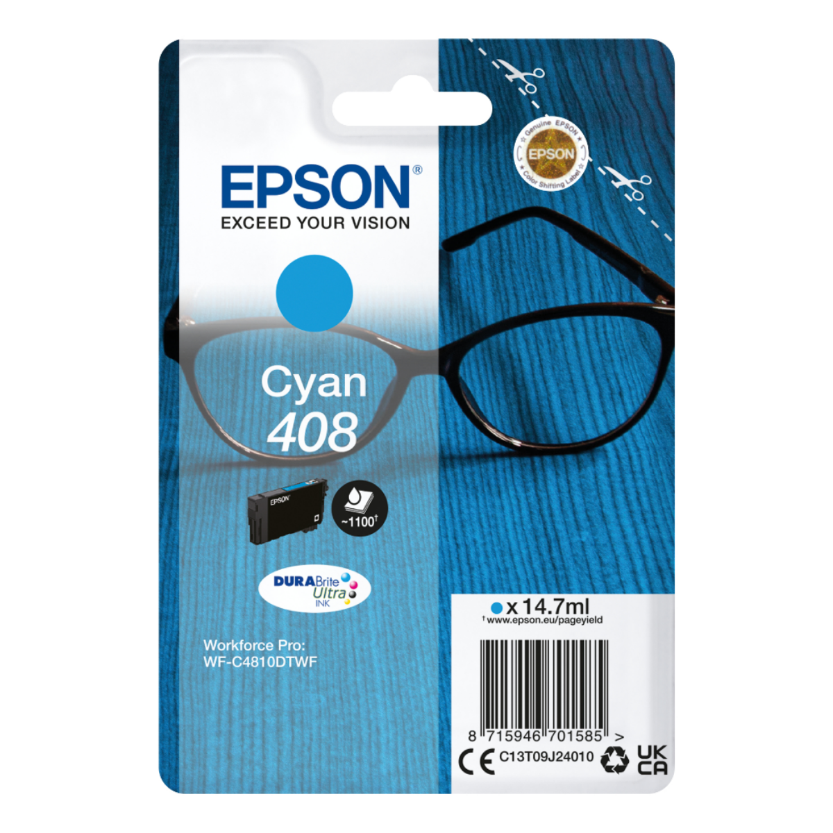 Epson WorkForce Pro WF-C4310DW Cyan Ink Cartridge