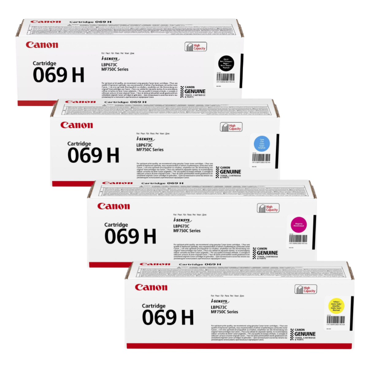 Genuine Canon i-SENSYS MF754Cdw High Capacity Multipack Toner Cartridges