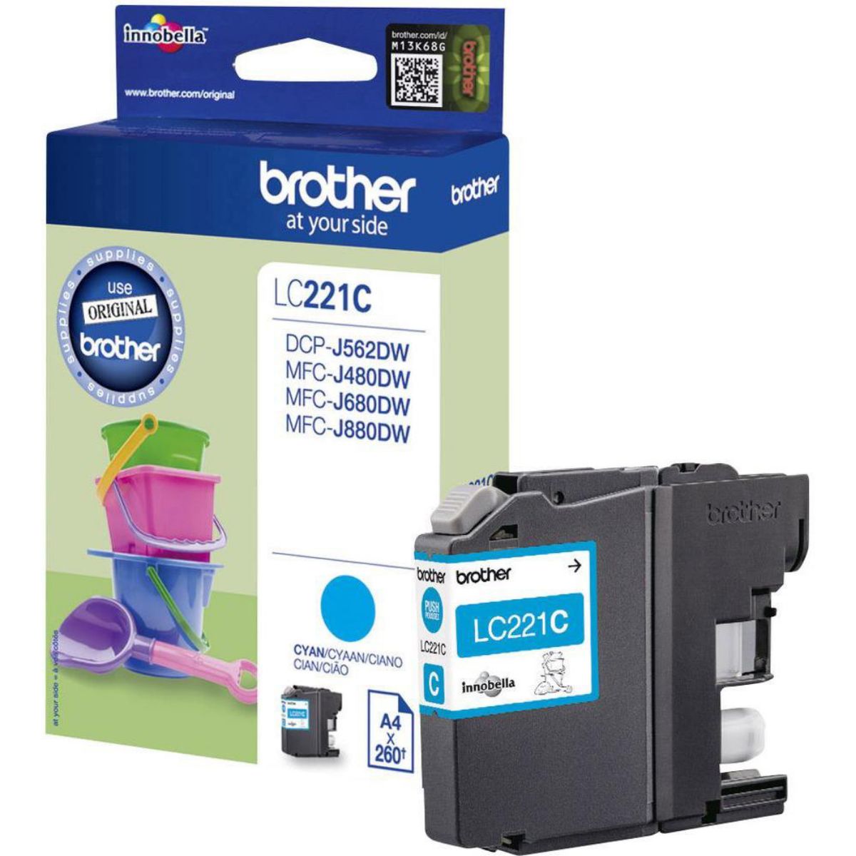 Brother Cyan Ink Cartridge 4ml - LC221C