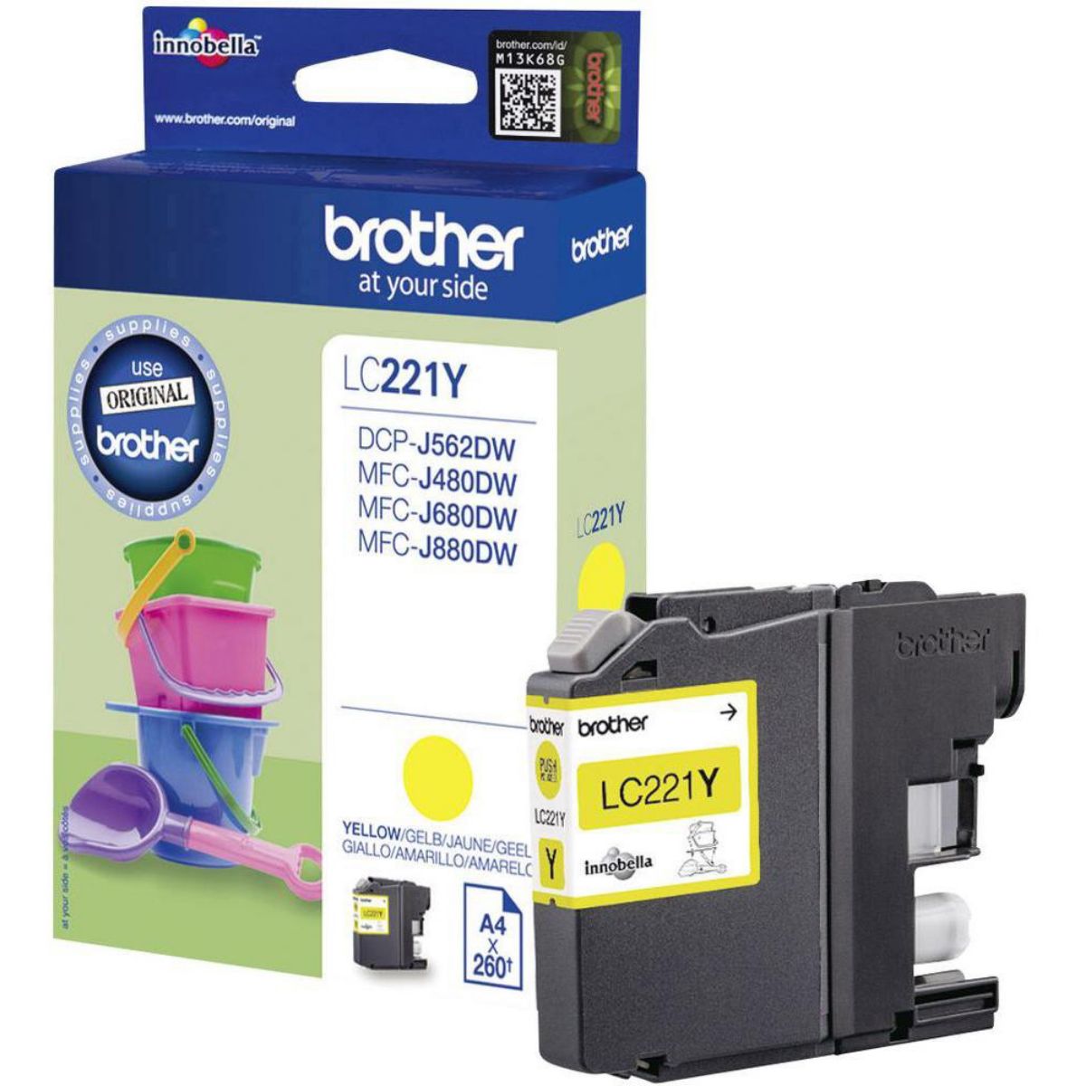 Brother Yellow Ink Cartridge 4ml - LC221Y
