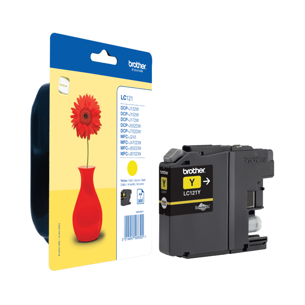 Brother Yellow Ink Cartridge 4ml - LC121Y