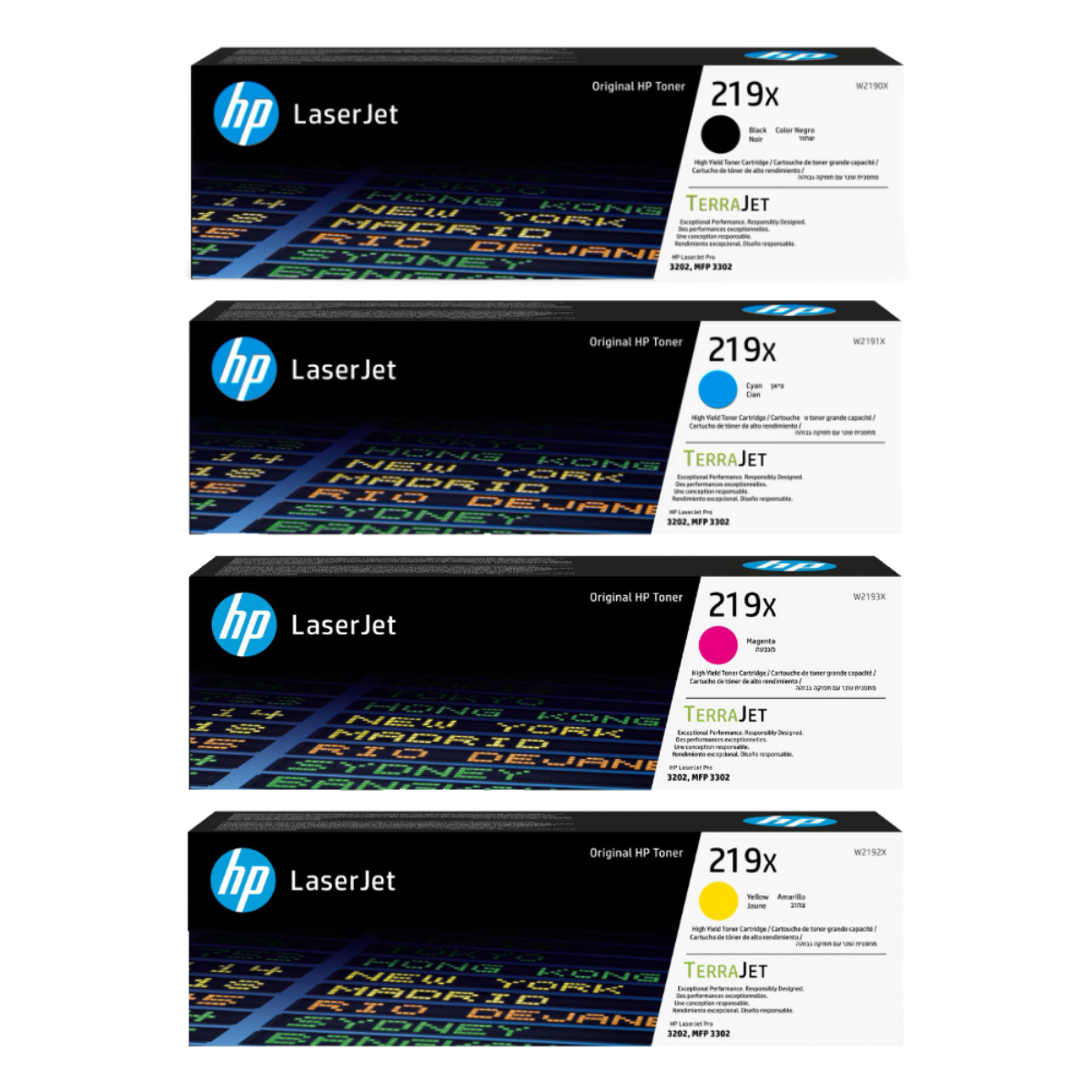 HP Colour LaserJet Pro MFP 3302fdn High Capacity Multipack Toner Cartridges