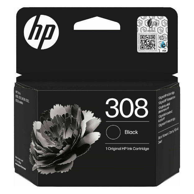 Picture of OEM HP 308 Black Ink Cartridge