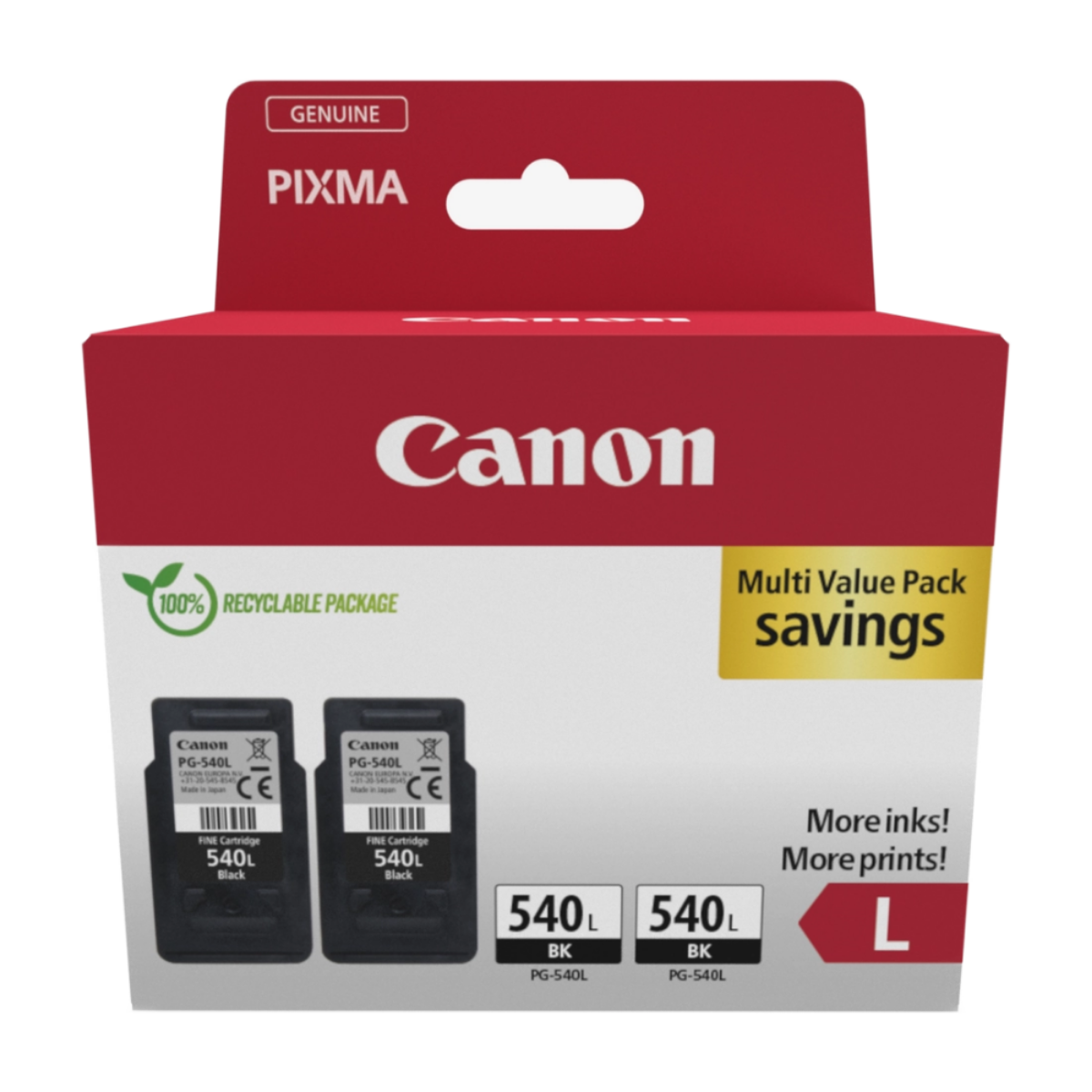 OEM Canon Pixma MG3500 Series Large Capacity Black Ink Cartridge Twinpack