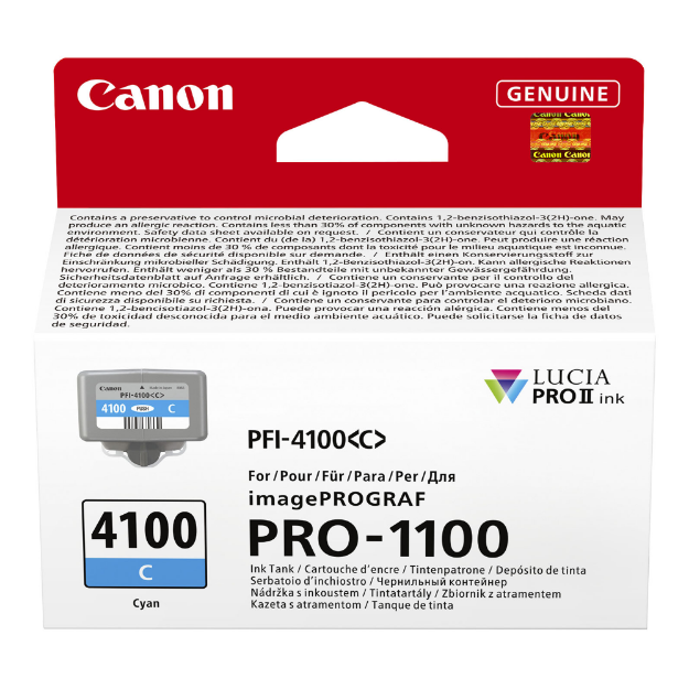 Picture of OEM Canon PFI-4100 Cyan Ink Cartridge