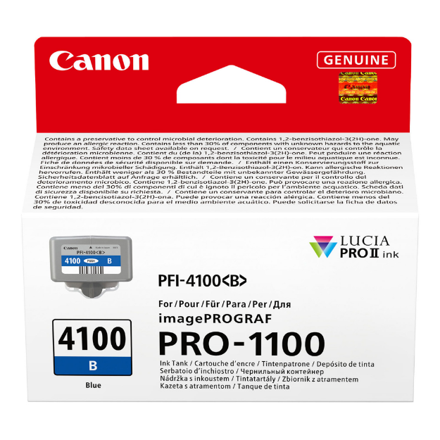 Picture of OEM Canon PFI-4100 Blue Ink Cartridge