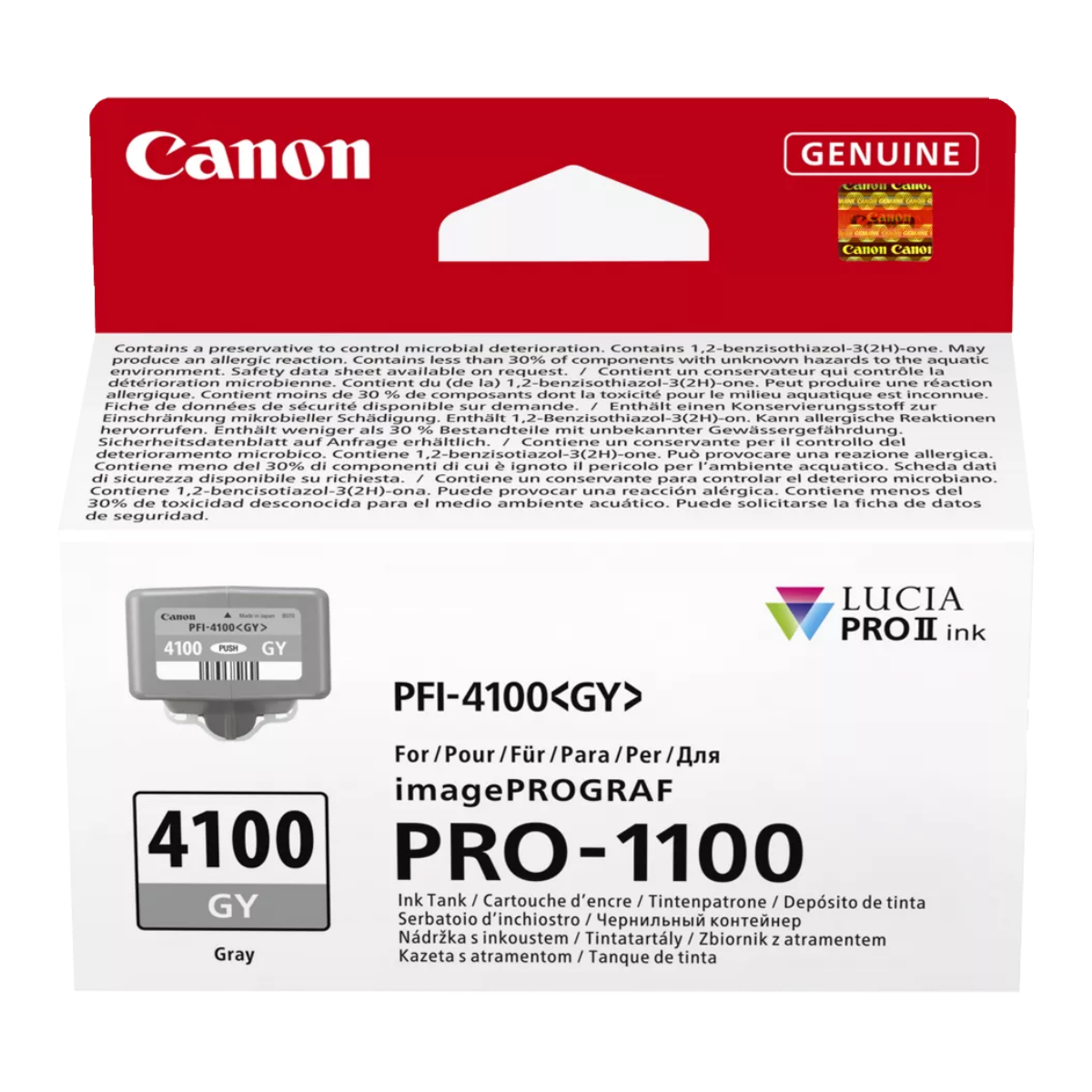 OEM Canon ImagePROGRAF Pro-1100 Grey Ink Cartridge