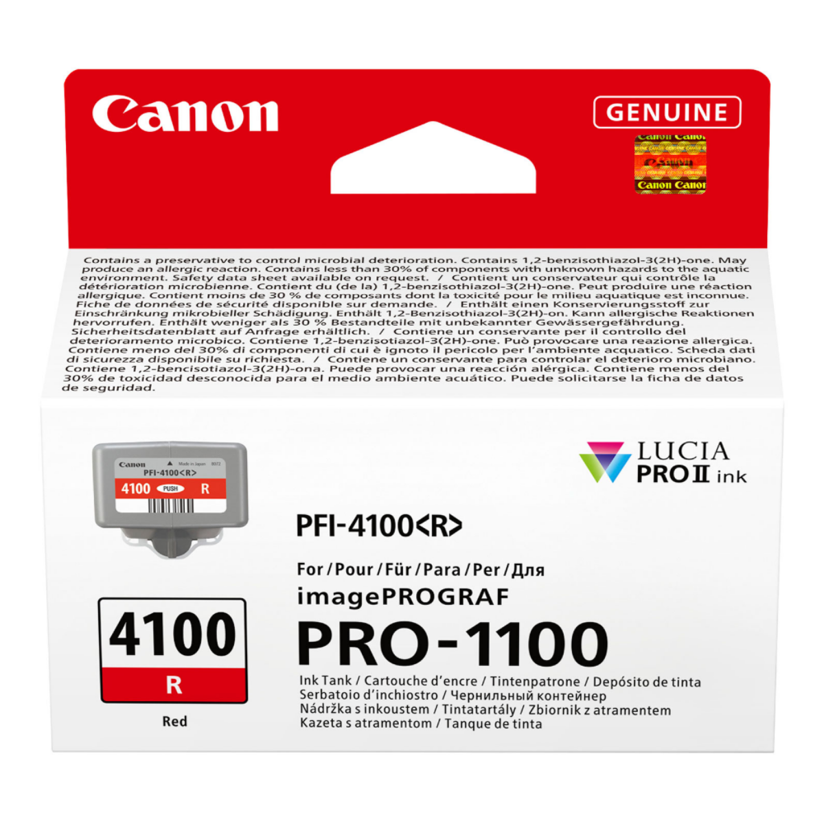 OEM Canon ImagePROGRAF Pro-1100 Red Ink Cartridge