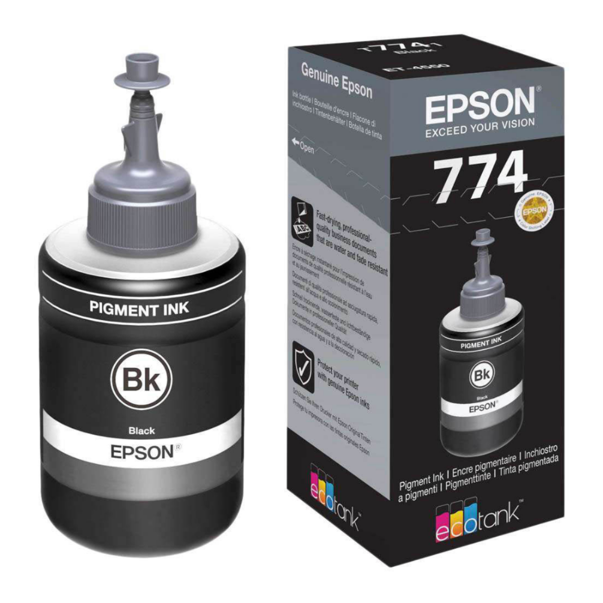 Genuine  Epson EcoTank ET-4550 High Capacity Black Ink Bottle