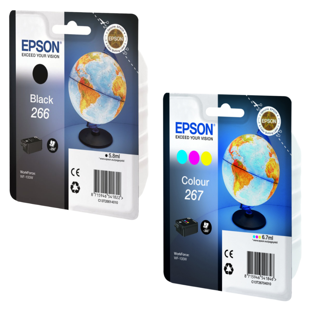 Epson 266 / Epson 267 Globe Ink Cartridge Combo Pack