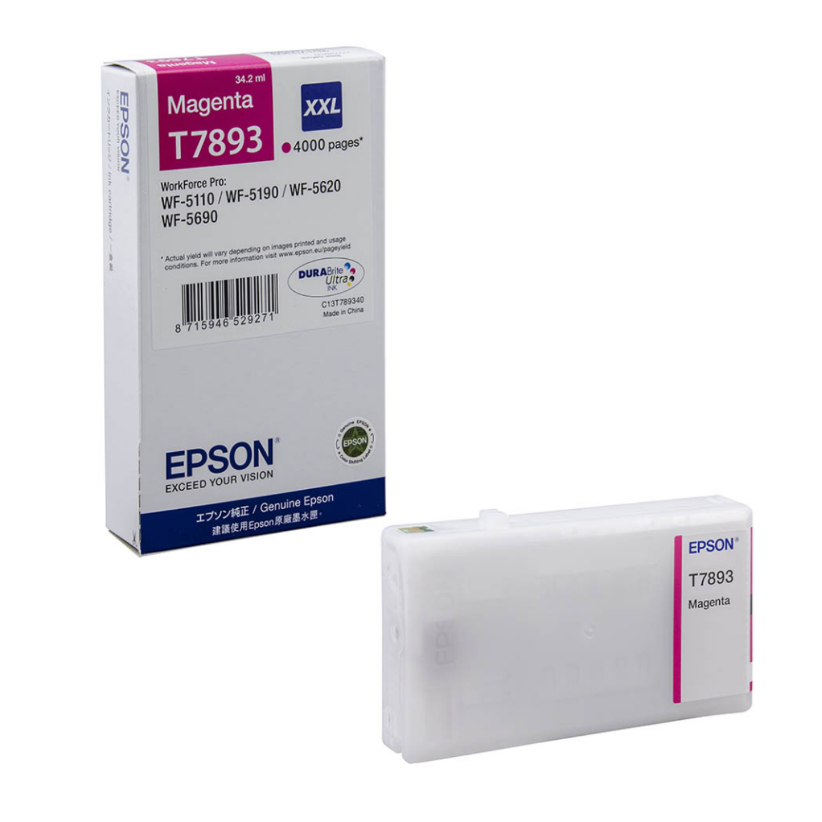 Epson T7893XXL Magenta High YieId Ink Cartridge 34ml - C13T789340