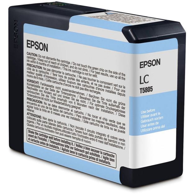 Picture of Epson T5805 Light Cyan Ink Cartridge 80ml - C13T580500