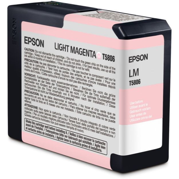 Picture of Epson T5806 Light Magenta Ink Cartridge 80ml - C13T580600