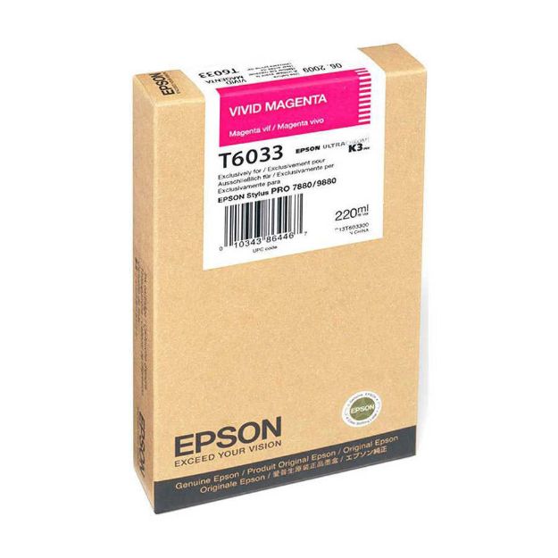 Picture of Epson T6033 Vivid Magenta Ink Cartridge 220ml - C13T603300