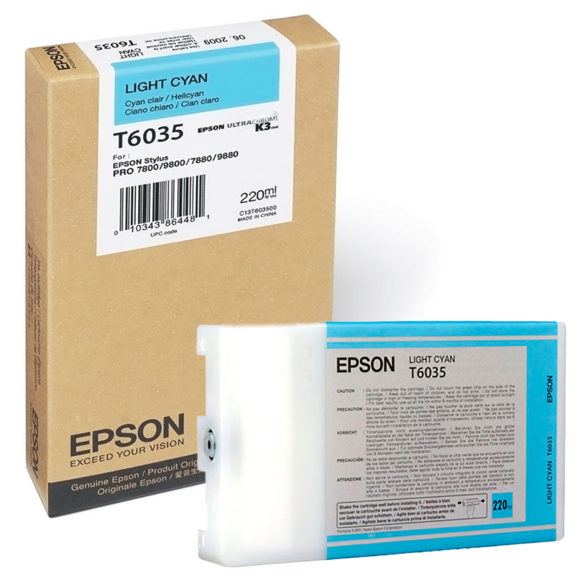 Epson T6035 Light Cyan Ink Cartridge 220ml - C13T603500