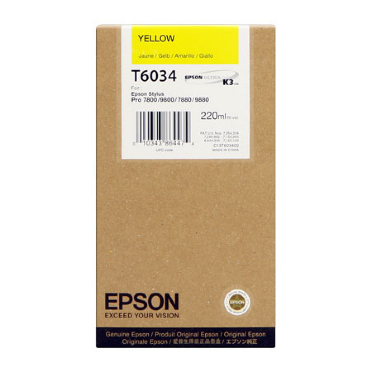 Epson Stylus Pro 7800 Yellow Ink Cartridge