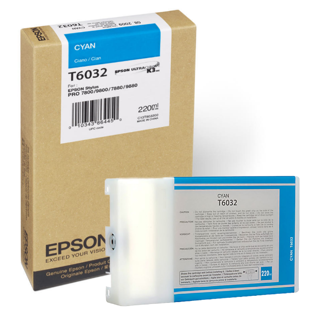 Picture of  Epson Stylus Pro 7880 Cyan Ink Cartridge