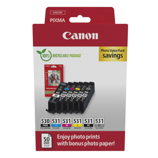 Picture of OEM Canon Pixma TS8750 Multipack (6 Pack) Ink Cartridges