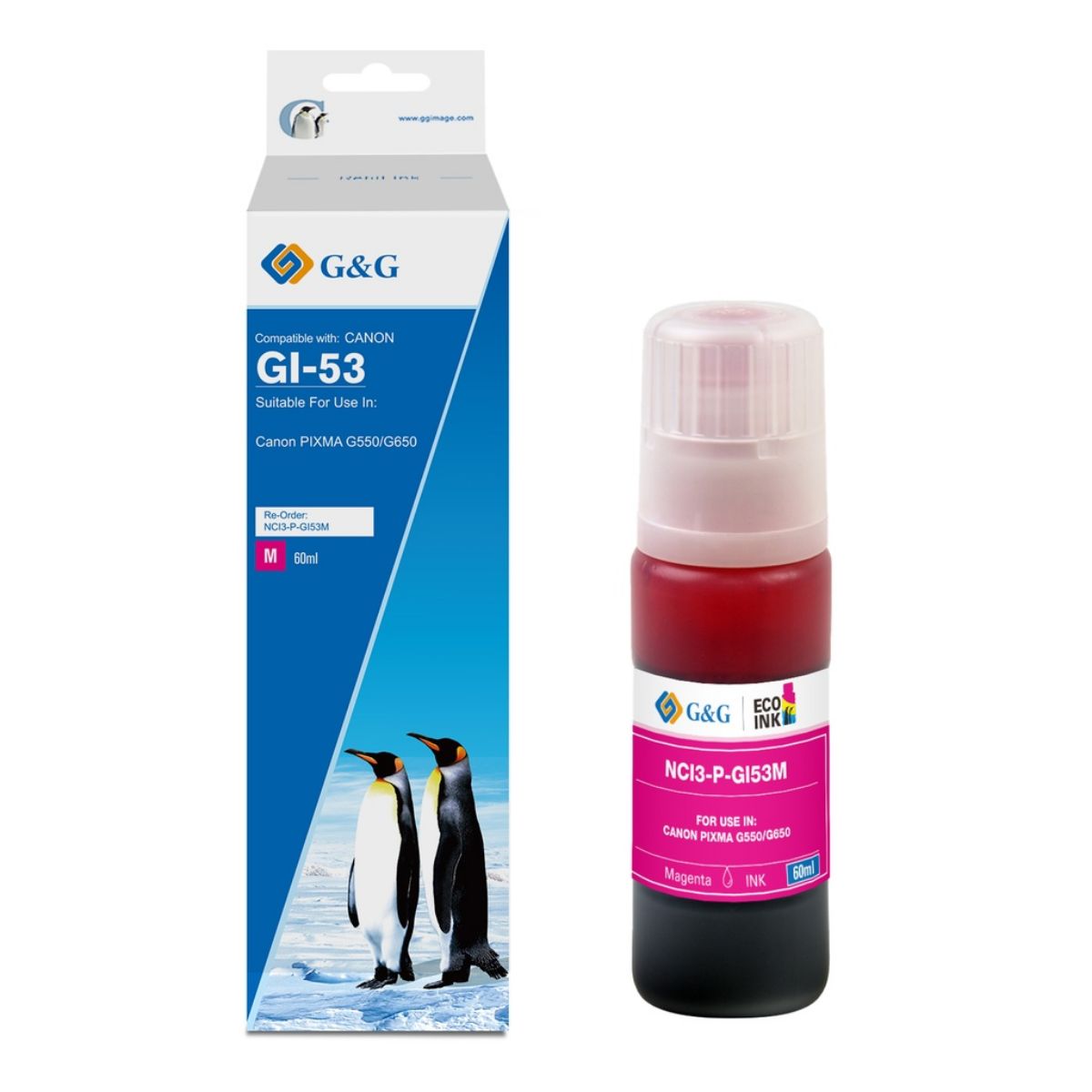 Compatible Canon Pixma G650 Magenta Ink Bottle