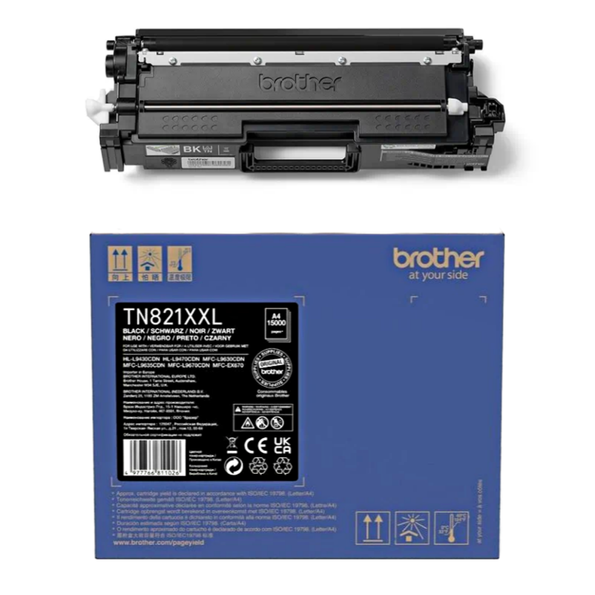 Brother Extra High Capacity Black Toner Cartridge 15K pages - TN821XXLBK