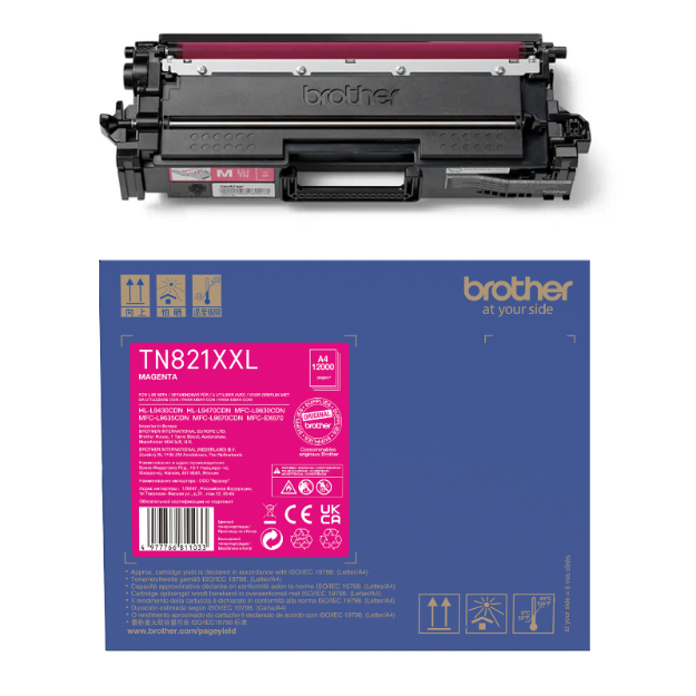 Picture of Brother Extra High Capacity Magenta Toner Cartridge 12K pages - TN821XXLM