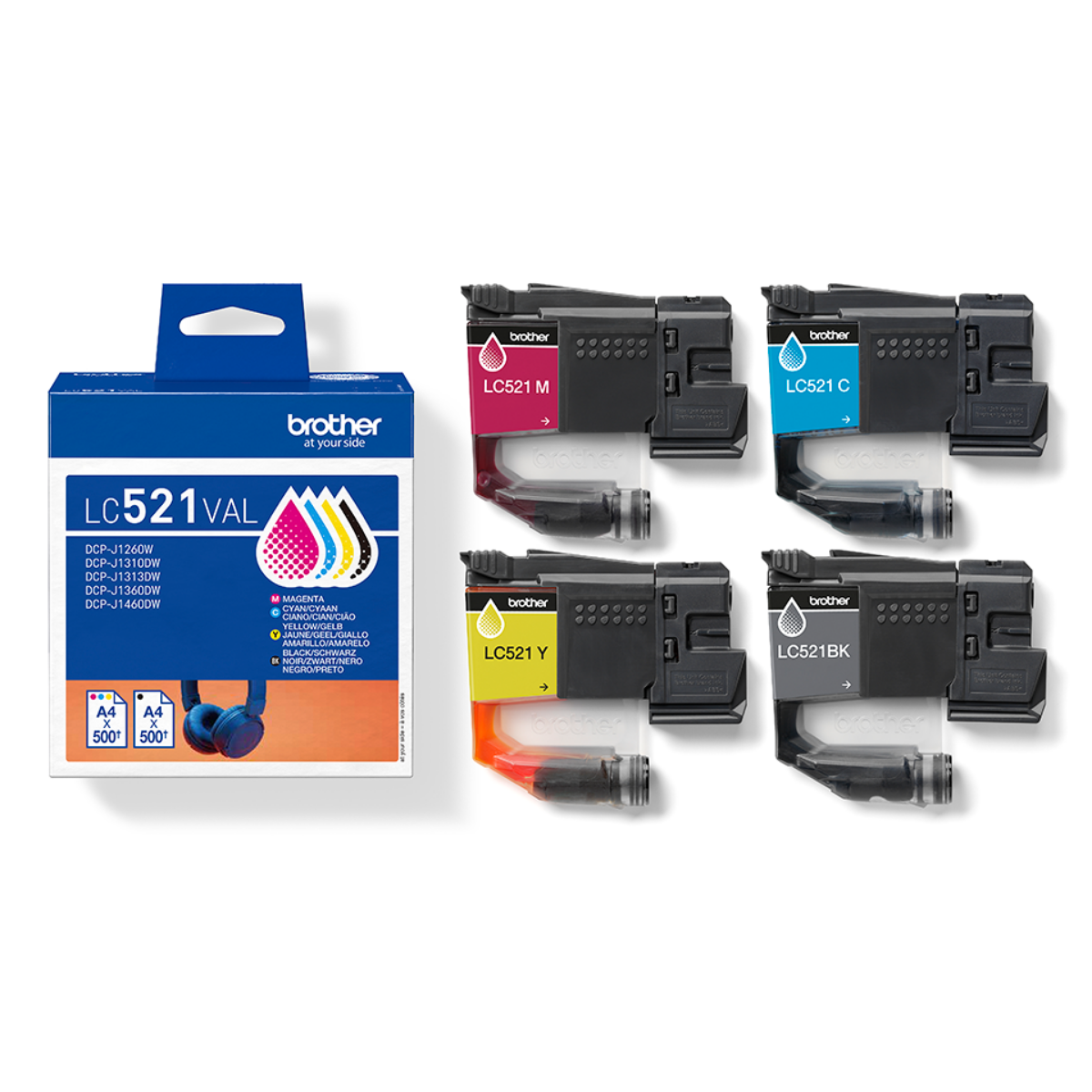 Genuine Brother LC521 Multipack Ink Cartridges
