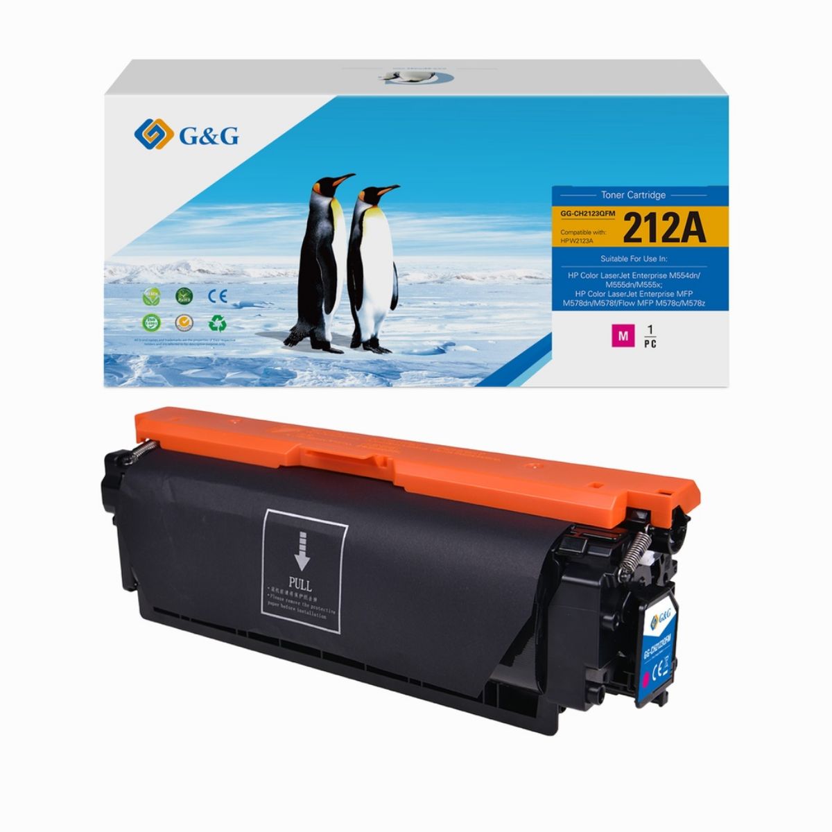 Compatible HP W2123A Magenta Toner Cartridge