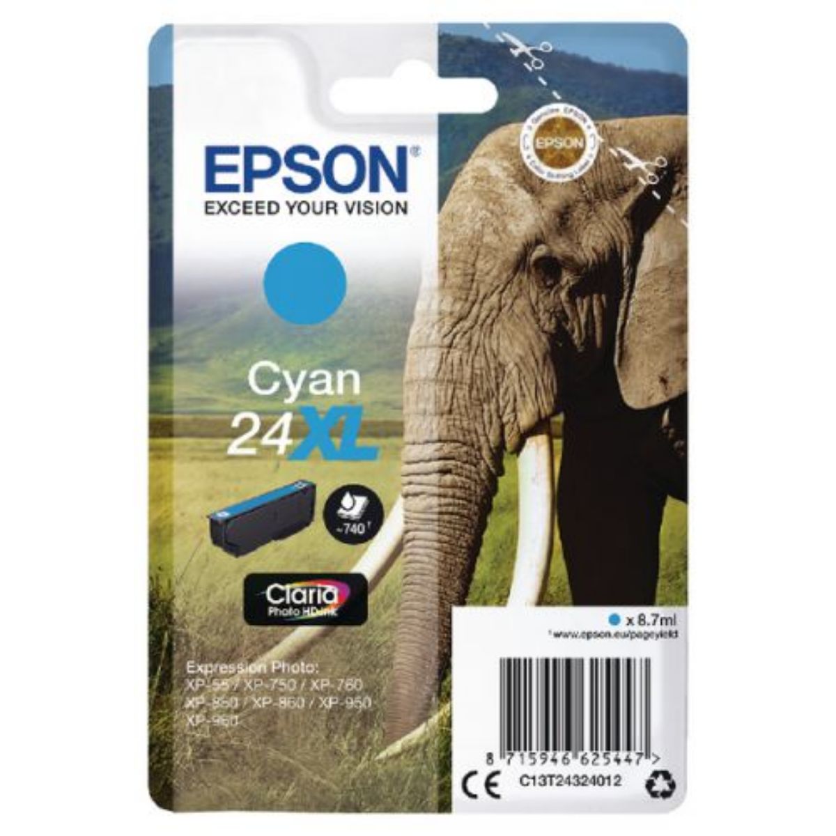 Epson Expression Photo XP-65 High Capacity Cyan Ink Cartridge