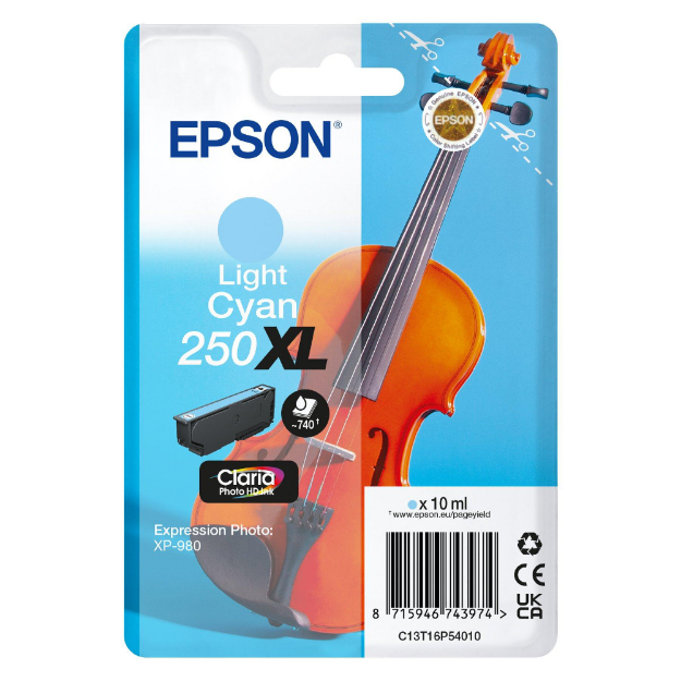 Picture of Genuine Epson 250XL Light Cyan Ink Cartridge