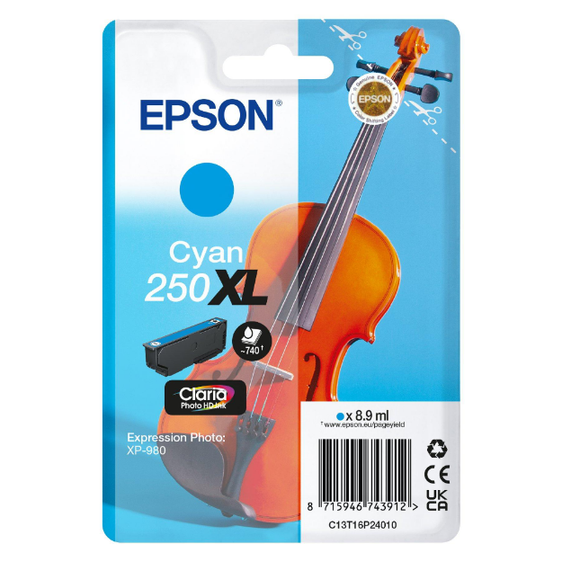 Picture of Genuine Epson Expression Photo XP-980 High Capacity Cyan Ink Cartridge