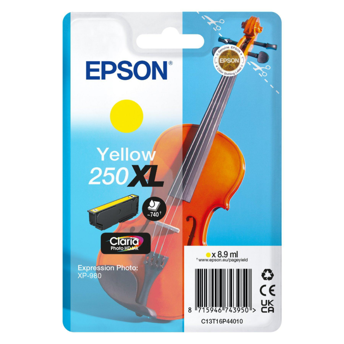 Genuine Epson Expression Photo XP-980 High Capacity Yellow Ink Cartridge