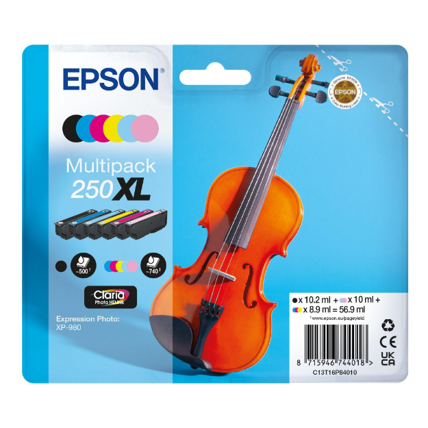 Picture of Genuine Epson Expression Photo XP-980 High Capacity Multipack Ink Cartridges