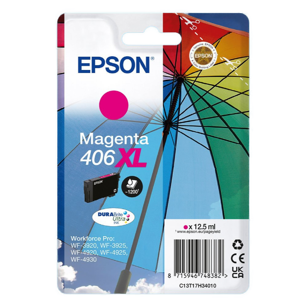 Picture of  Epson 406XL High Capacity Magenta Ink Cartridge