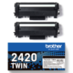 Picture of Brother Black Toner Cartridge Twin Pack 2 x 3k pages (Pack 2) - TN2420