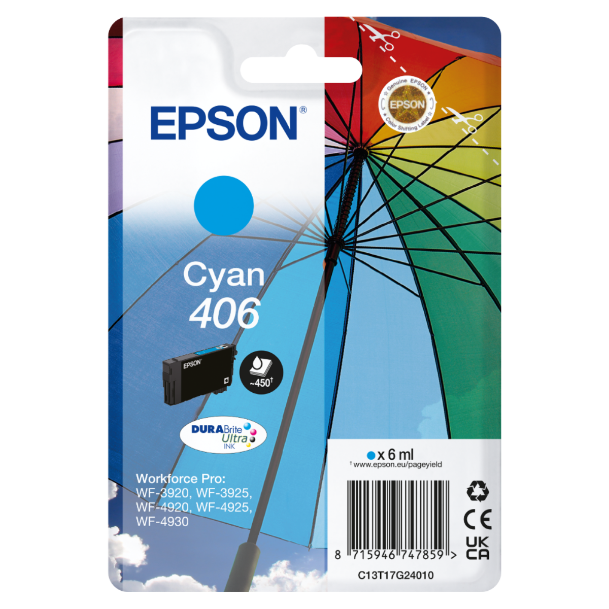 Epson WorkForce Pro WF-4930 Cyan Ink Cartridge