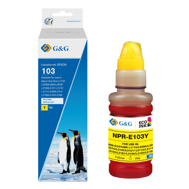 Picture of Compatible Epson 103 Yellow Ink Bottle