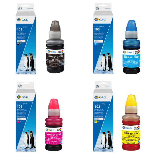 Picture of Compatible Epson Ecotank L1110 Multipack Ink Bottles
